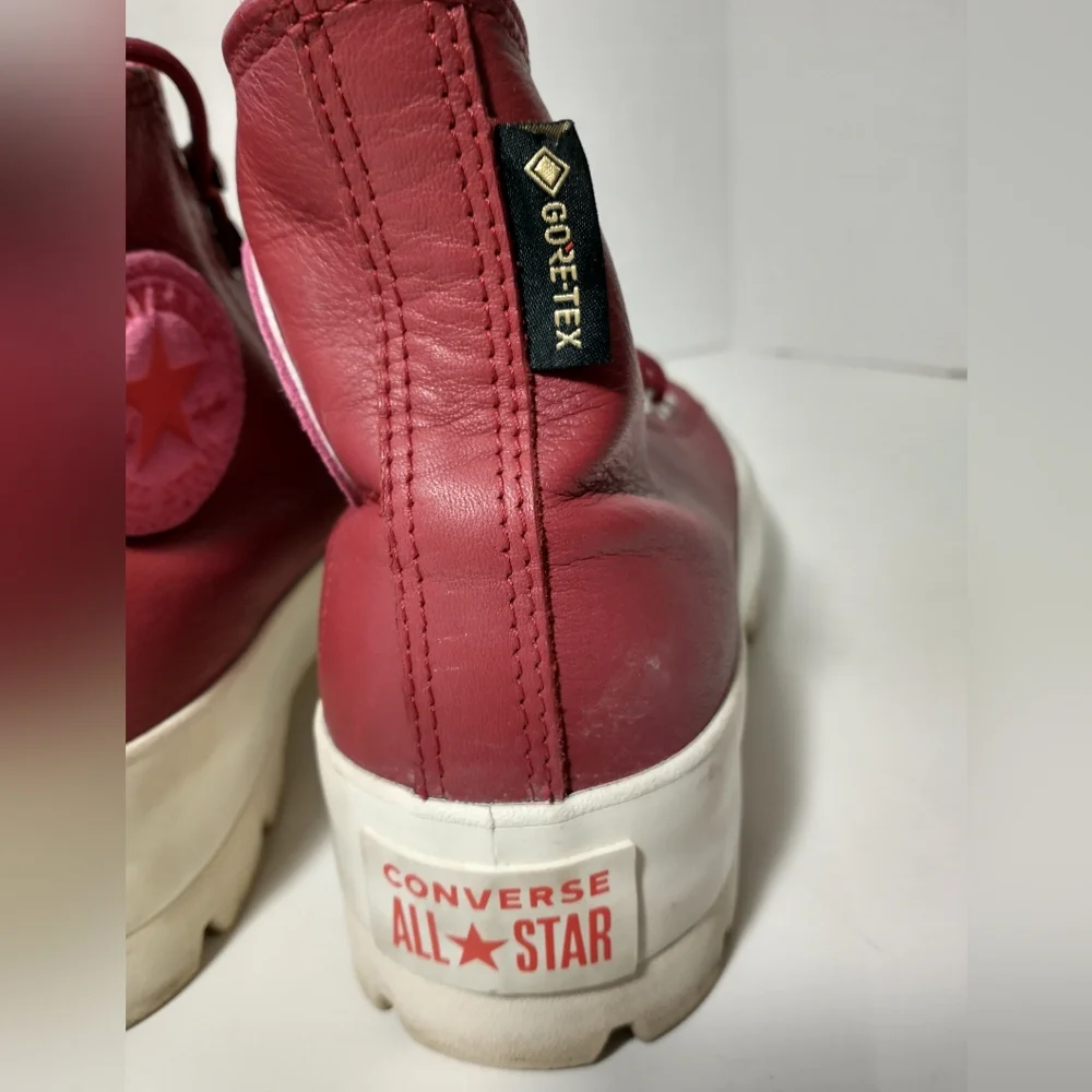 Chuck Taylor Gore-Tex High Top, Platform,‎ Lug Sneakers, Red And Pink, Size 8.5 - Picture 5 of 12